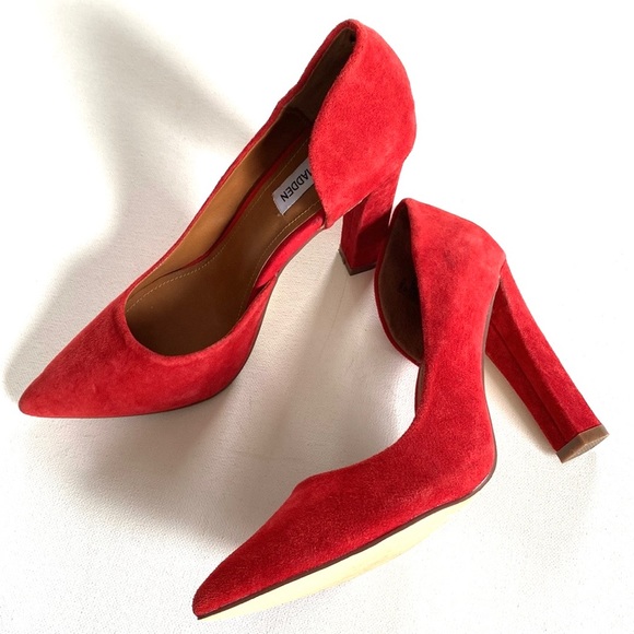 Steve Madden Chanda Red Heels, Size 7.5 - Picture 2 of 15
